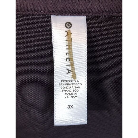 NWT Athleta Crop Long Sleeve Top Womens 3X Purple Athleticwear Athleisure Yoga - Picture 4 of 8